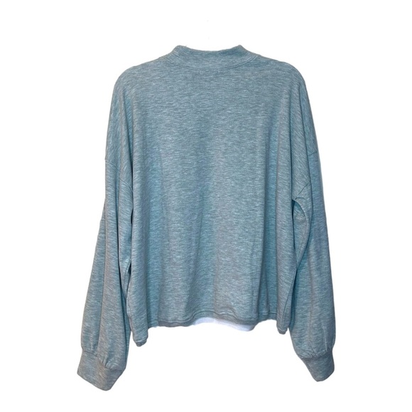 Johnny Was Calme Puff Sleeve Sweatshirt Sage XXL Plus Size - Picture 4 of 9